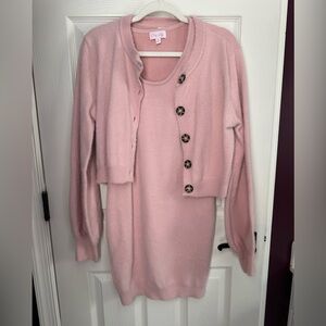 Pink Lily - Sweater and dress set - pale pink medium